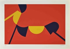 The Red Composition - Screen Print by Renato Barisani - 1983