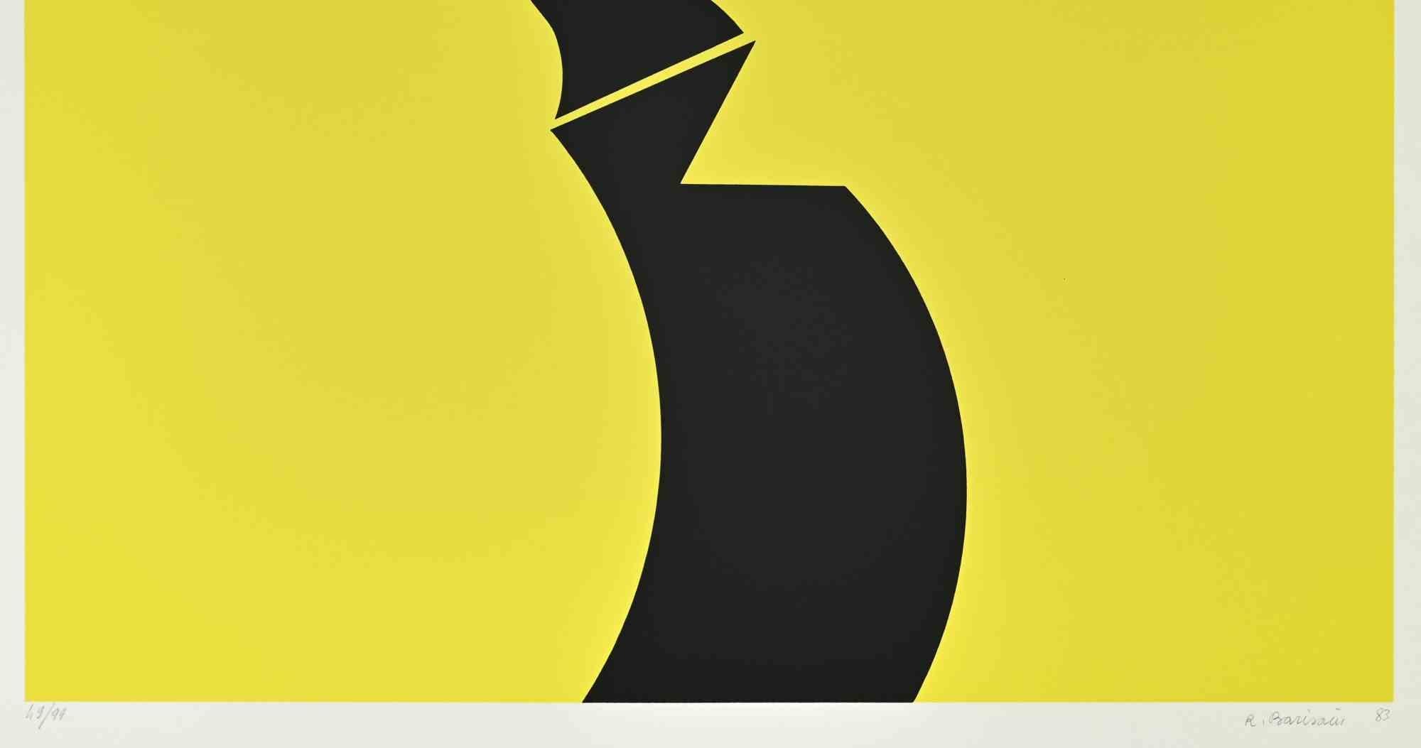 The Yellow Composition - Screen Print by Renato Barisani - 1983 For Sale 1