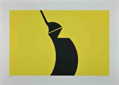 The Yellow Structure  - Original Screen Print by Renato Barisani - 1983