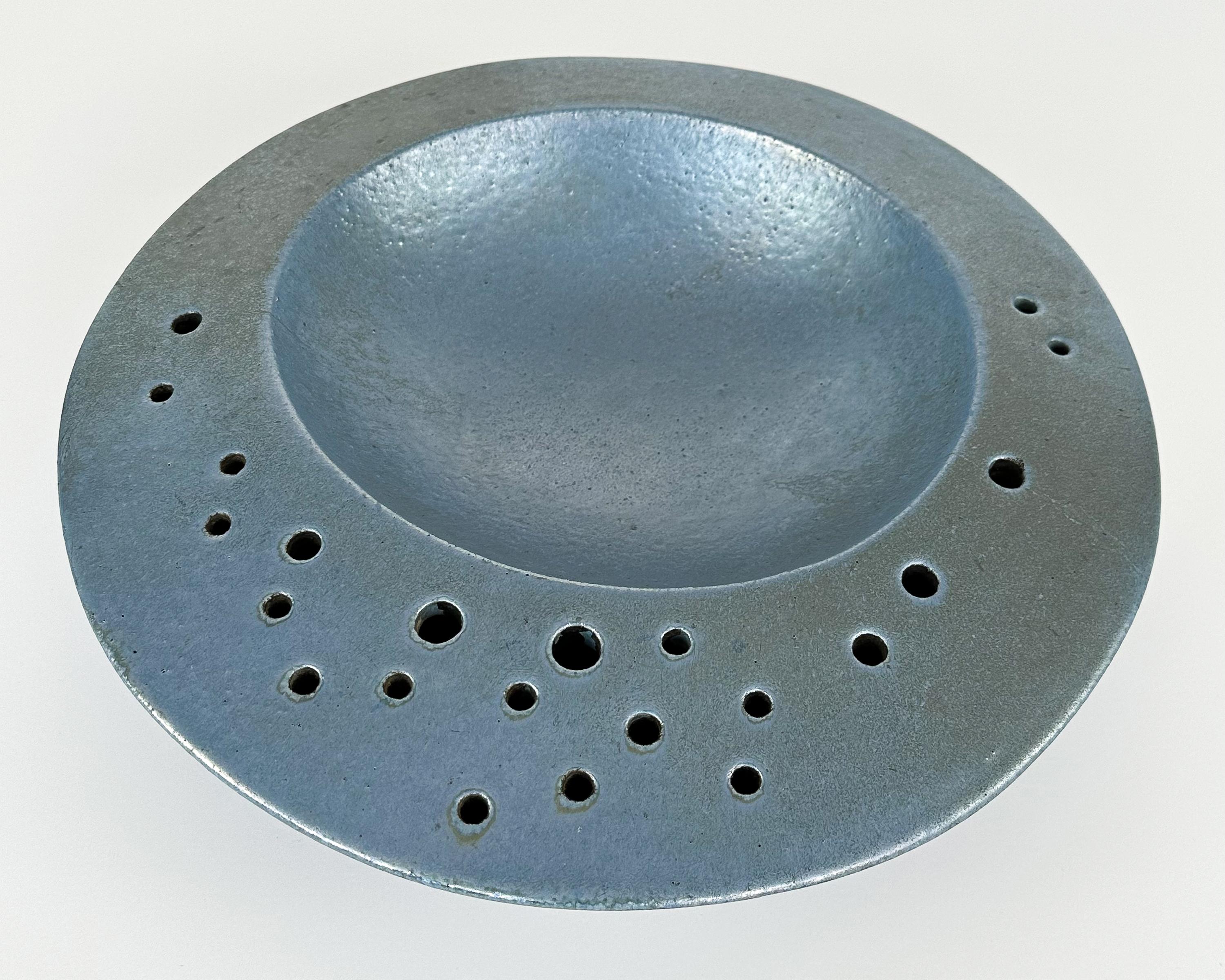 Renato Bassoli Large 'I Sassi' Blue Ceramic Centerpiece Bowl 2