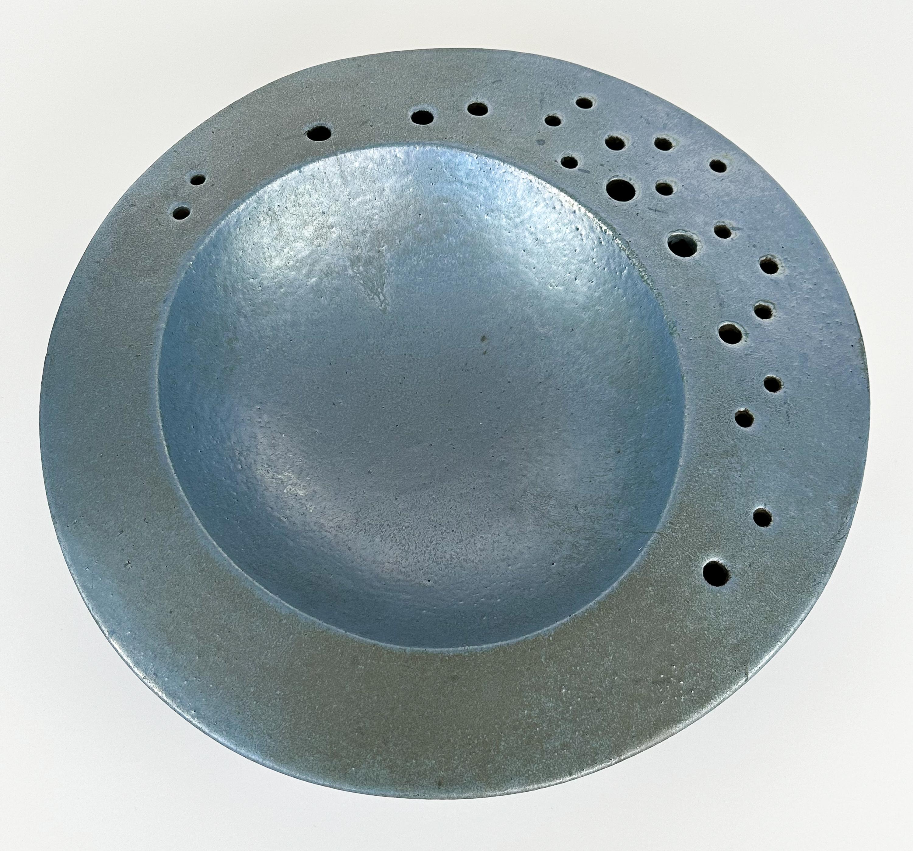 Renato Bassoli Large 'I Sassi' Blue Ceramic Centerpiece Bowl 4