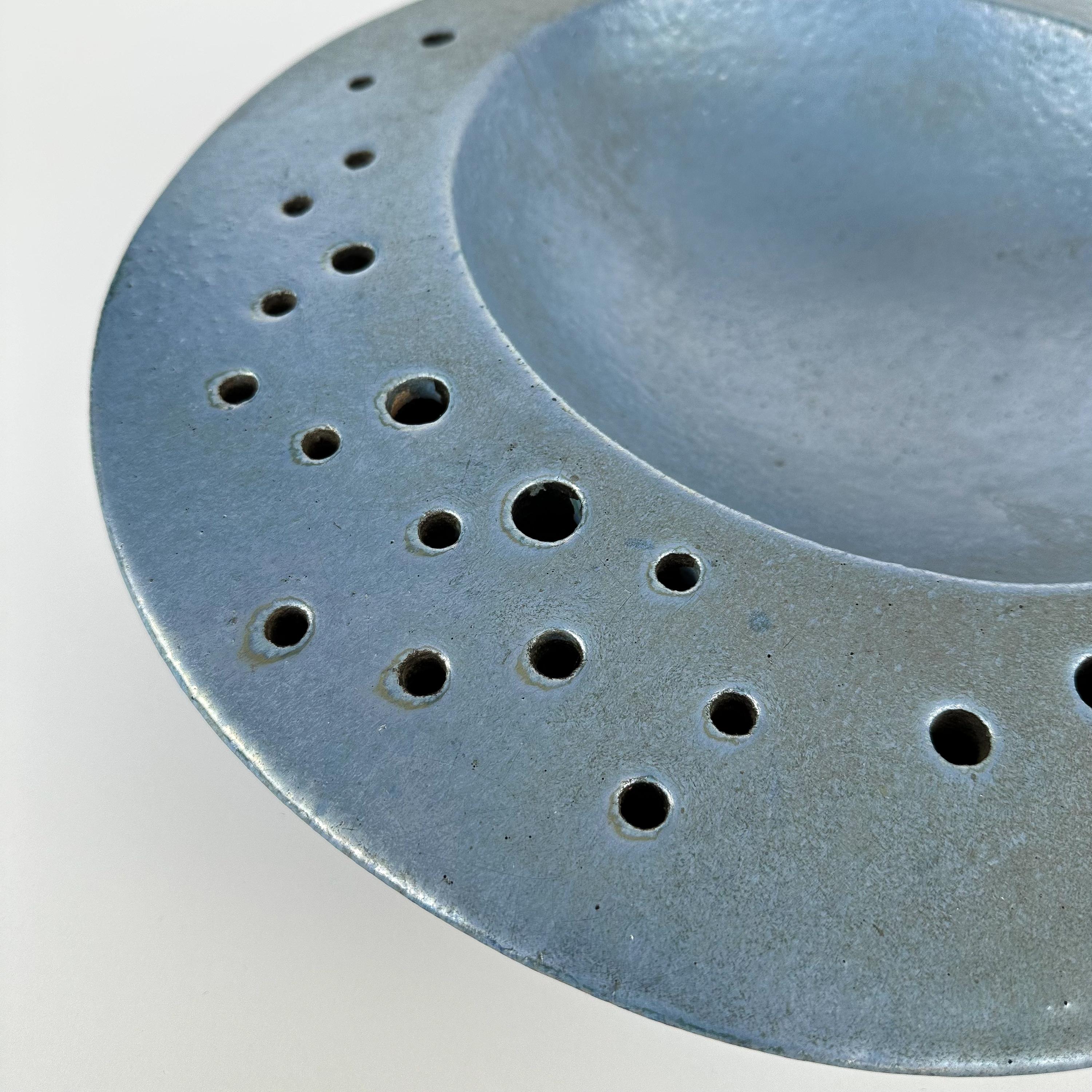 Renato Bassoli Large 'I Sassi' Blue Ceramic Centerpiece Bowl 9