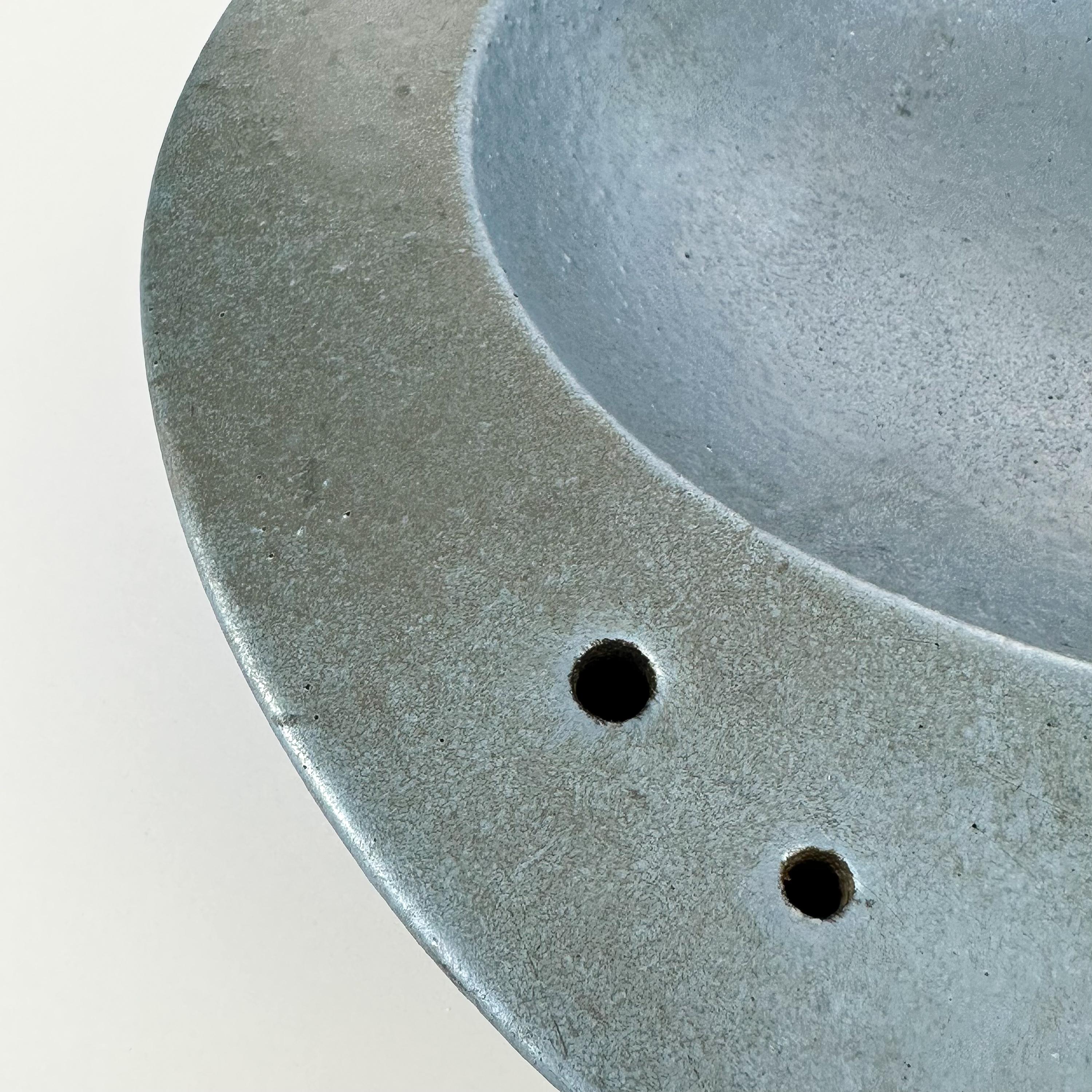 Renato Bassoli Large 'I Sassi' Blue Ceramic Centerpiece Bowl 10