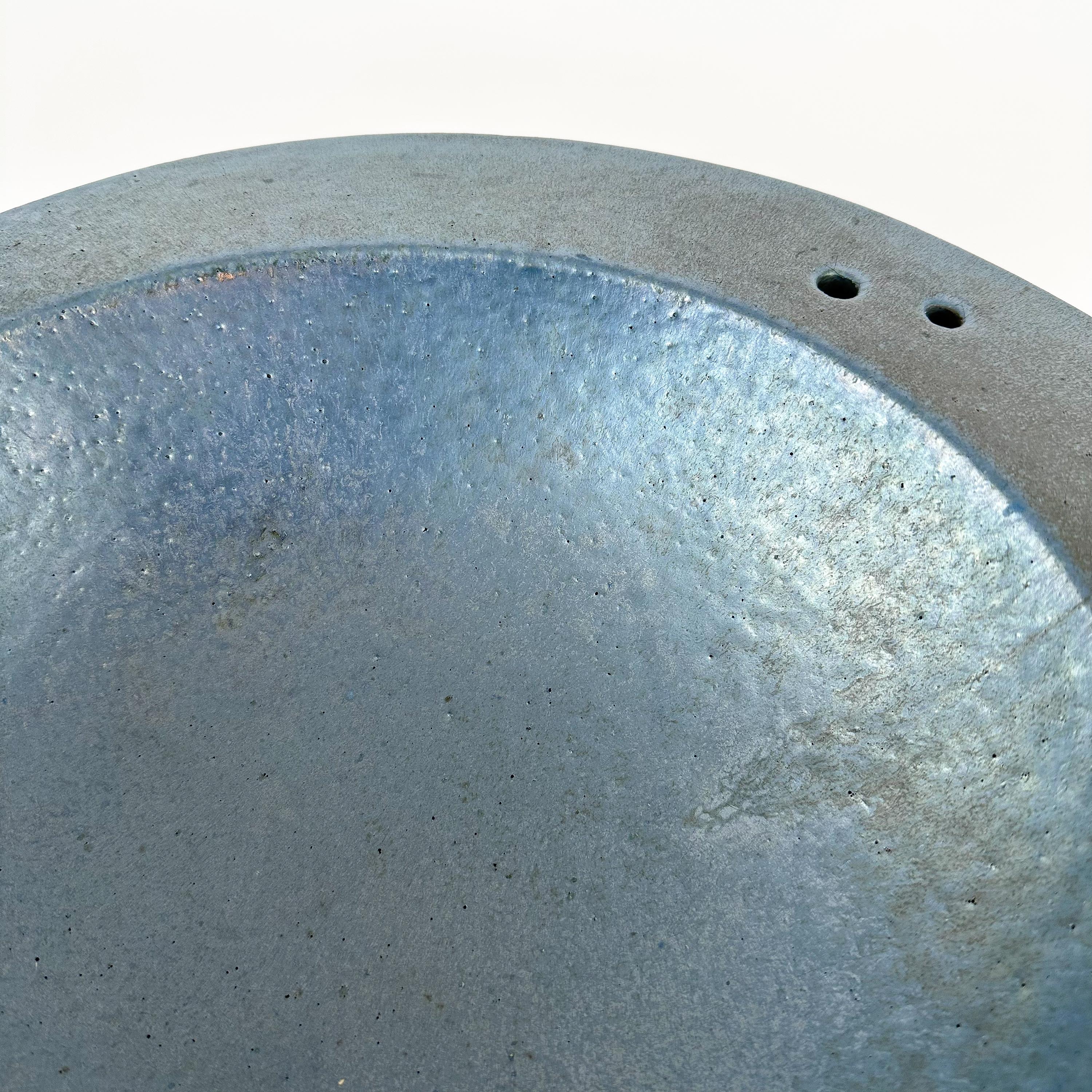 Renato Bassoli Large 'I Sassi' Blue Ceramic Centerpiece Bowl 11