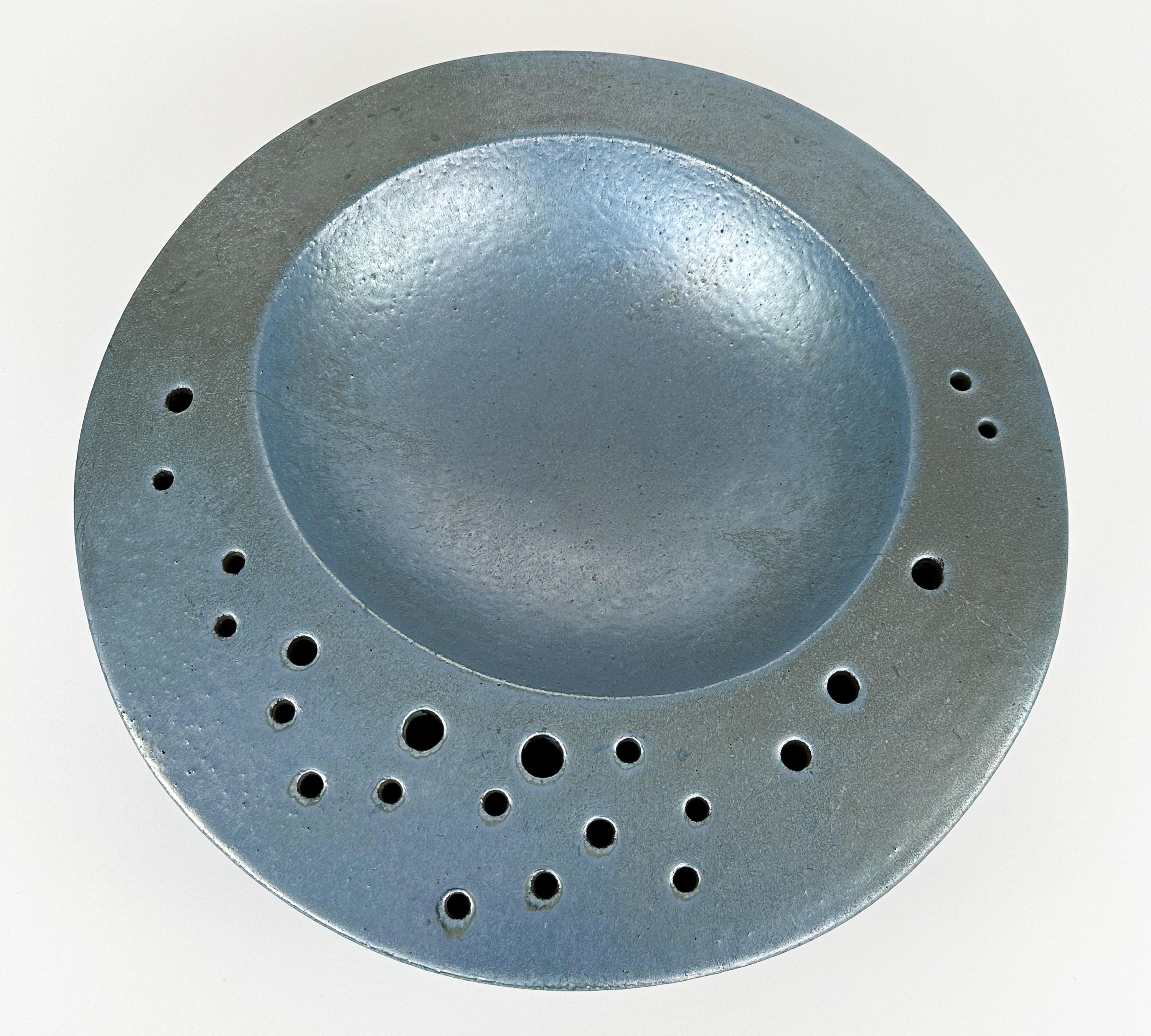 Renato Bassoli Large 'I Sassi' Blue Ceramic Centerpiece Bowl 1