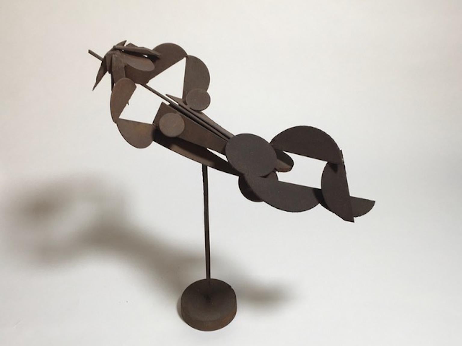 Iron sculpture by Renato Bassoli, 1950.
Unique Piece.

Biography
Sculptor and ceramist Renato Bassoli was born in Milan in 1915 where he attended the Brera Academy and the Applied Art courses held at the Sforzesco Castle.
In the early fifties he