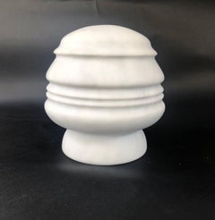 Renato Bertelli Continuous Mussolini Profile Sculpture in Marble Futurist