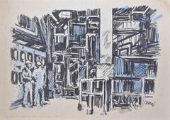 Galvanizing – Lithographie von Renato Cenni – 1970er Jahre