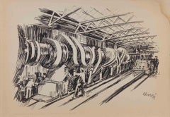 Lithographie The Great Lathe de Renato Cenni - 1970