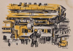 Vintage Tinning- Lithograph by Renato Cenni - 1970s