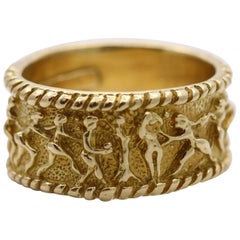 Renato Cipullo Gold Band Depicting Adam and Eve