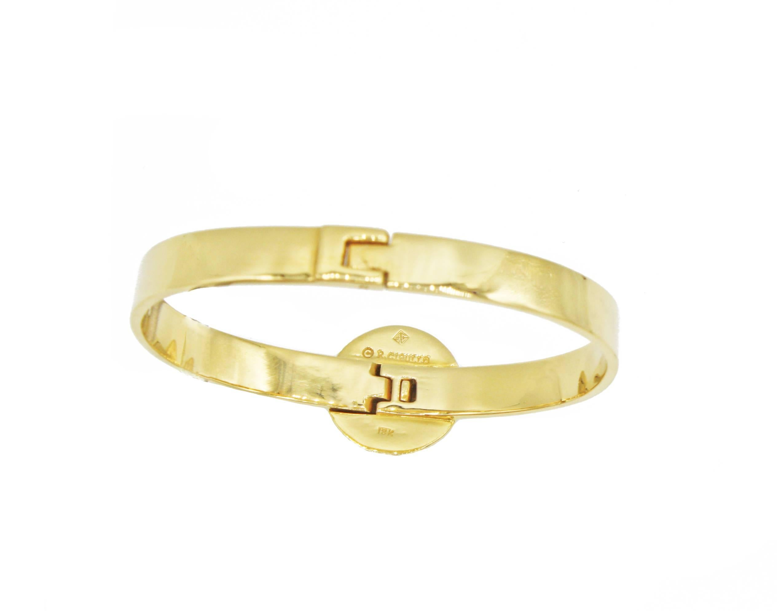 Contemporary Renato Cipullo Gold Screw Bracelet For Sale