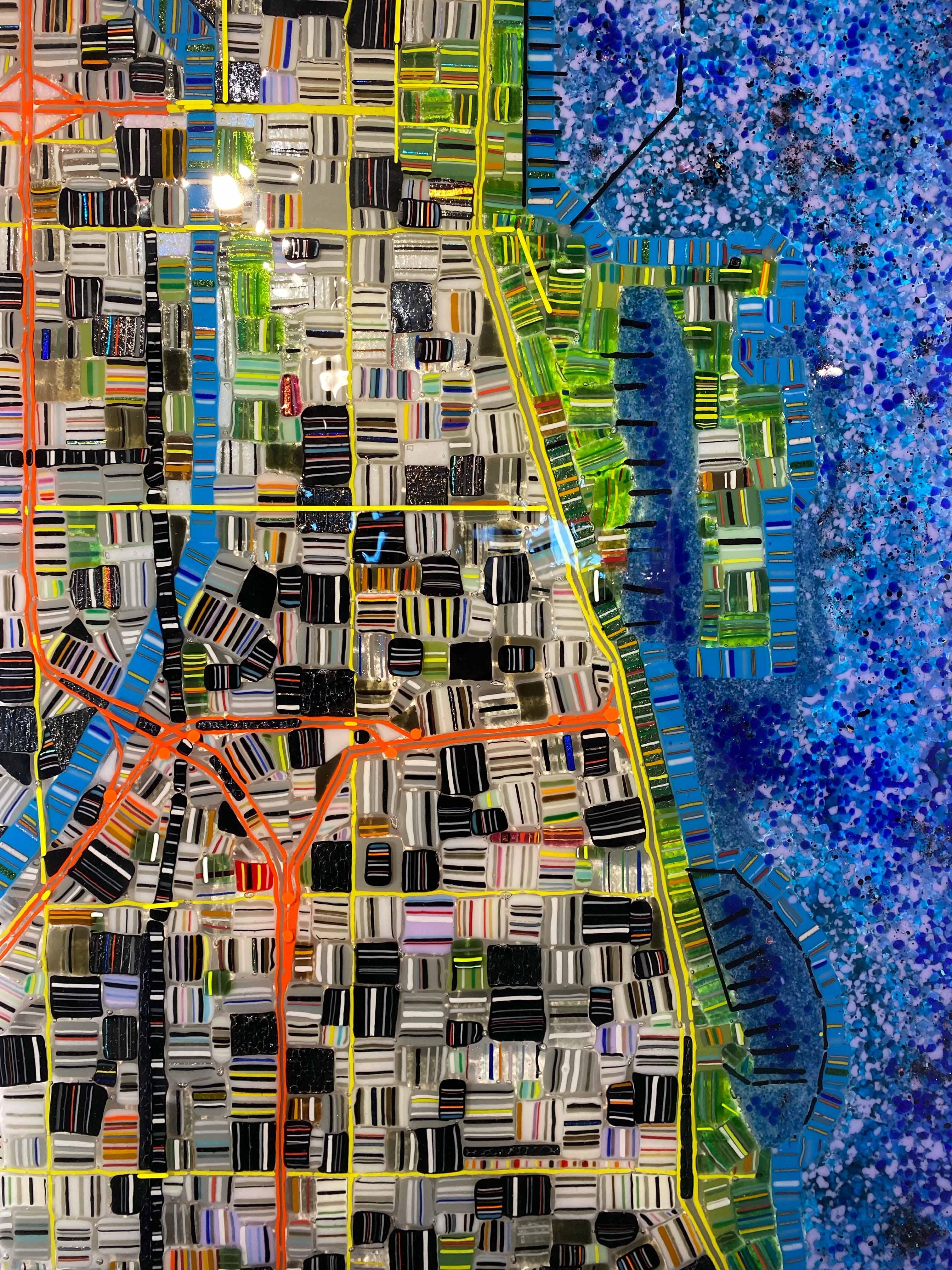 Carte de Chicago en verre 56