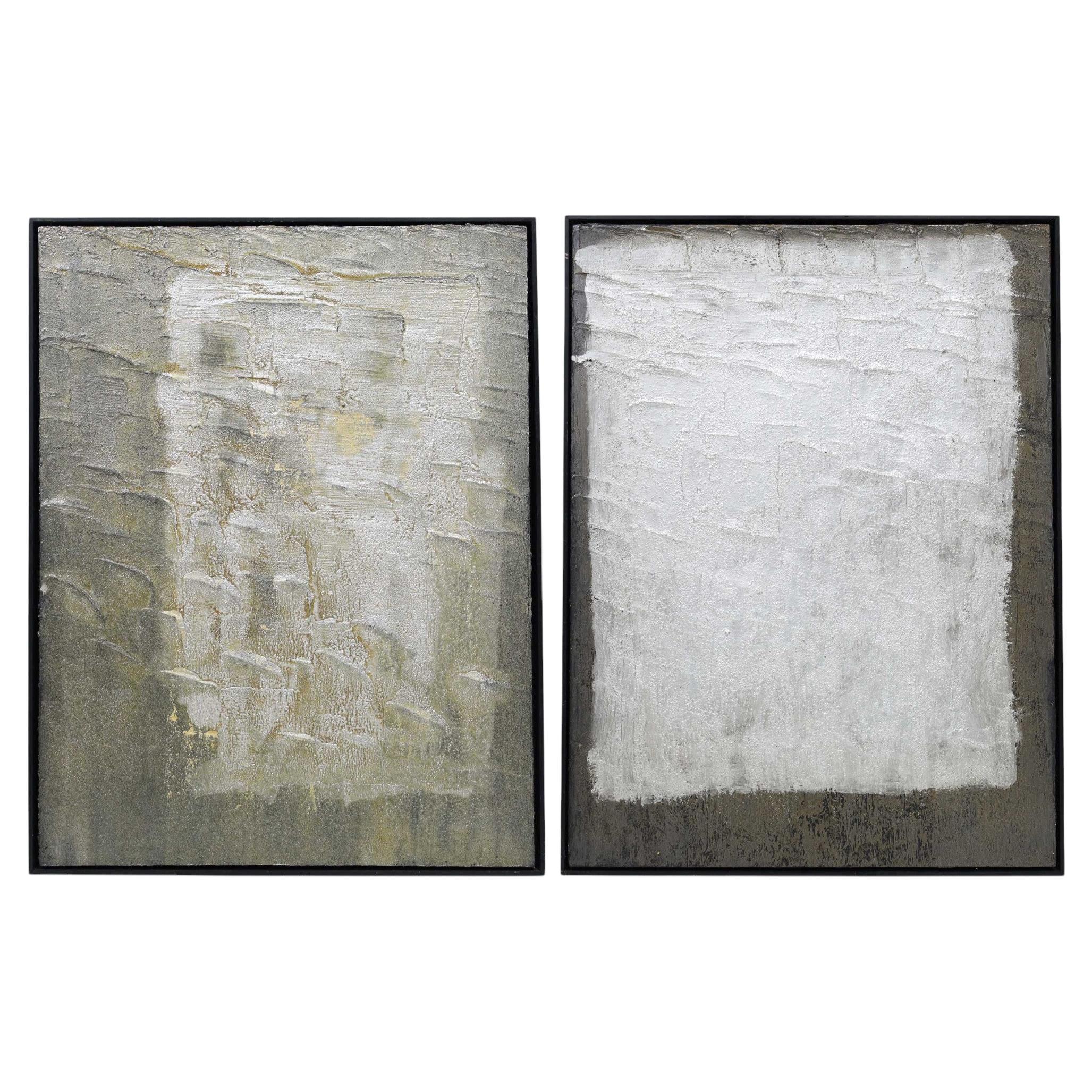 Renato Freitas Dittico "Argento 1 e Argento 2, Arte incorniciata