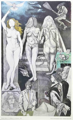 Retro Allegories: Lies - Lithograph by Renato Guttuso - 1981