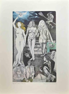 Allegorien: Fliegen – Vintage-Poster nach Renato Guttuso – 1981
