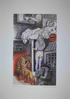 Allegorien: der Morgenbesuch - Original Offset nach Renato Guttuso - 1979