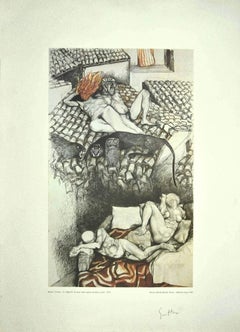 Allegories: The Sleep of the Reason - Original Print by Renato Guttuso - 1979