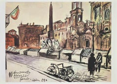 Barracks in Piazza Navona - Phototype after Renato Guttuso - 1950