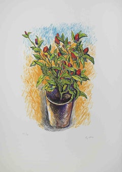 Flowers - Lithograph by Renato Guttuso - 1970s