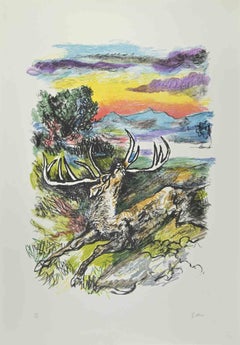 Hommage à Albrecht Durer - Lithographie de Renato Guttuso - 1980