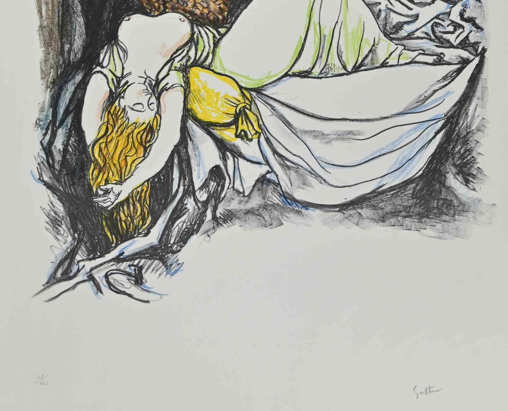 Hommage à Heinrich Fuseli - Lithographie de Renato Guttuso - 1980 en vente 1