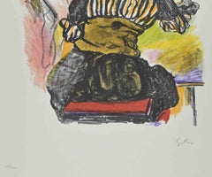 Hommage to Jan Vermeer - Lithograph by Renato Guttuso - 1980s
