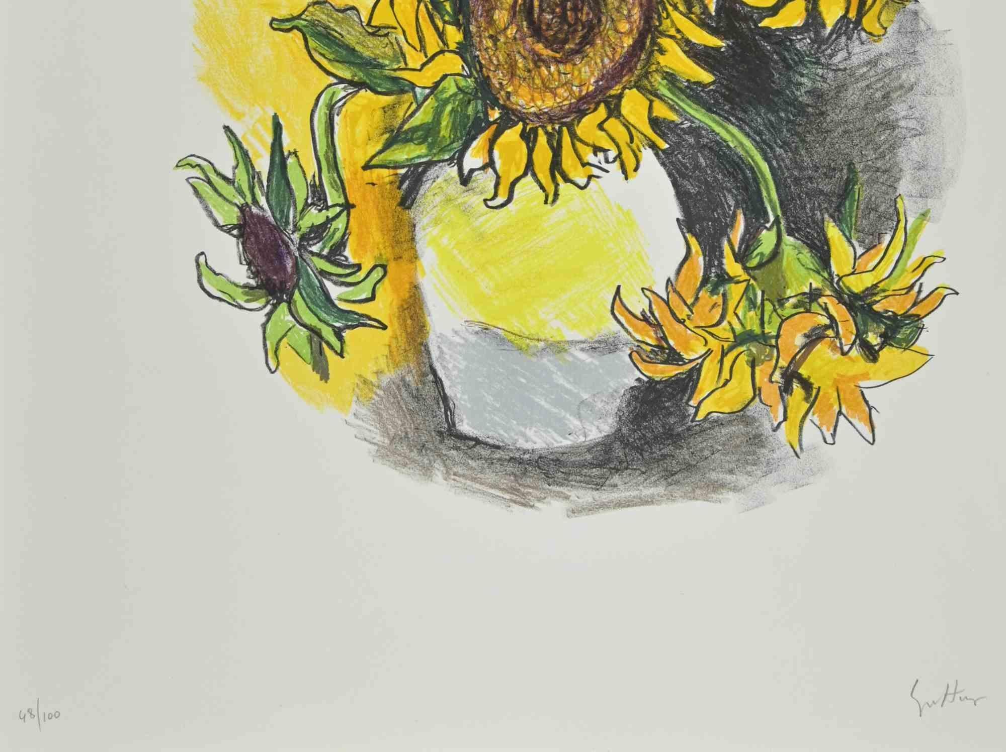 Hommage to Vincent Van Gogh - Lithograph by Renato Guttuso - 1980s 1