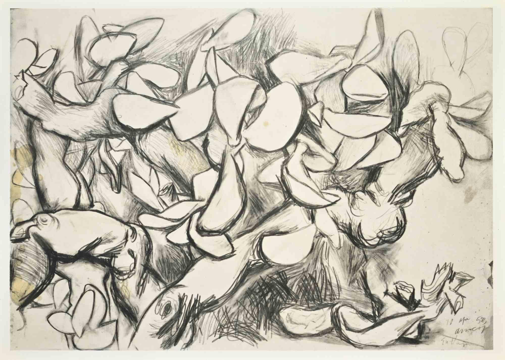 Il pesce indiano ad Anacapri è un'opera d'arte realizzata dall'artista italiano Renato Guttuso (Bagheria, 1911 - Roma, 1987) nel 1952.

Stampa fototipica... 

Buone condizioni.

Titolo italiano sul retro "fichidindia ad Anacapri".

Datato e firmato
