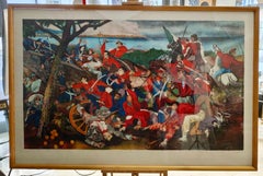 Litografia, Renato Guttuso "La battaglia di Ponte dell’Ammiraglio", anni '60/'70