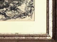 vue du compatriote de Monte - 20e siècle - Renato Guttuso - Encre de Chine - Moderne