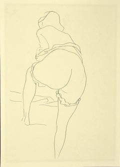 Nude - Vintage Offset Print after Renato Guttuso - 1980s 