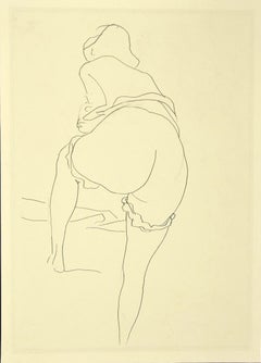Nude - Vintage Offset Print after Renato Guttuso - 1980s