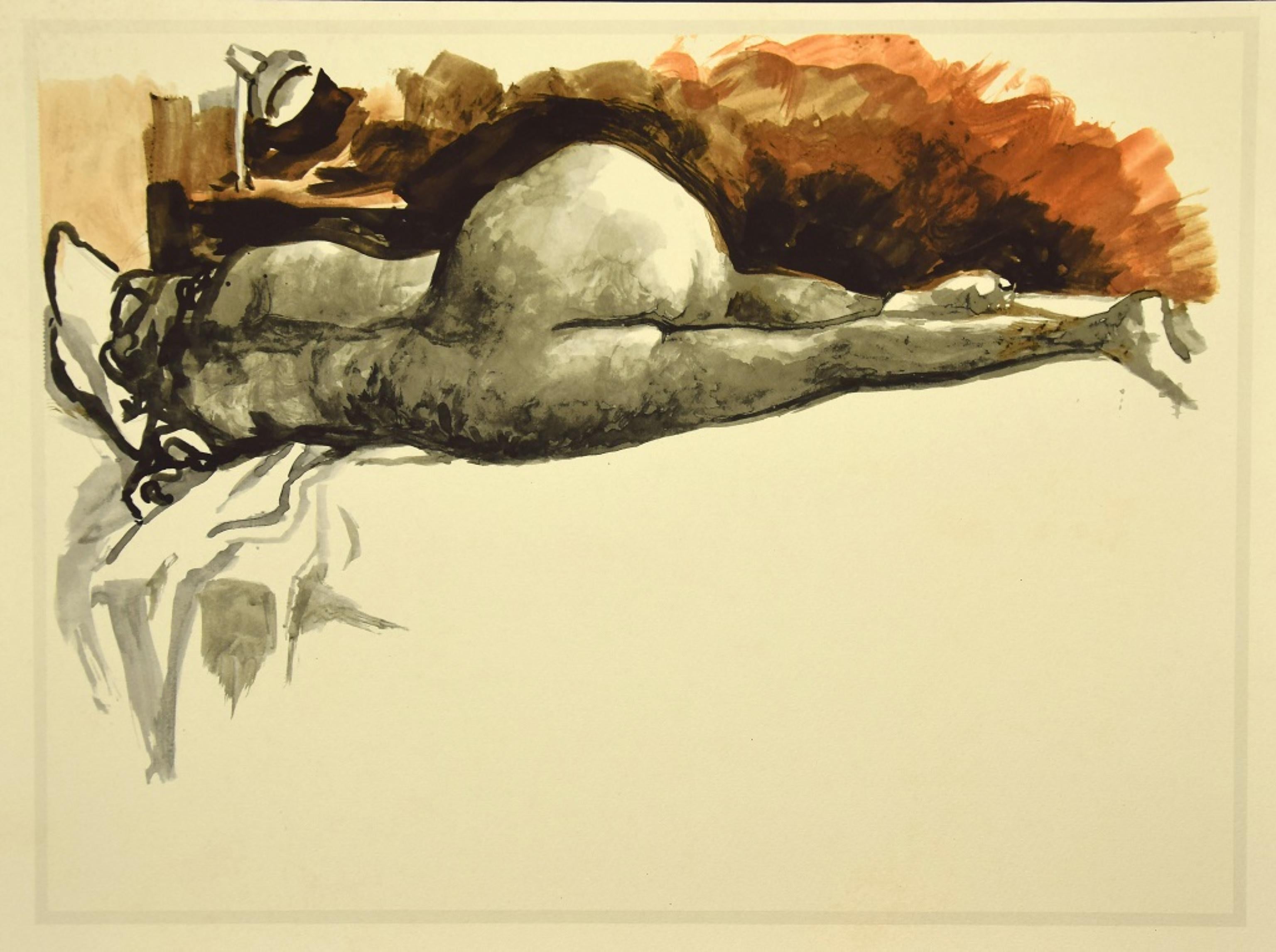 Nudity 2 - Vintage Offsetdruck nach Renato Guttuso - 1980er Jahre