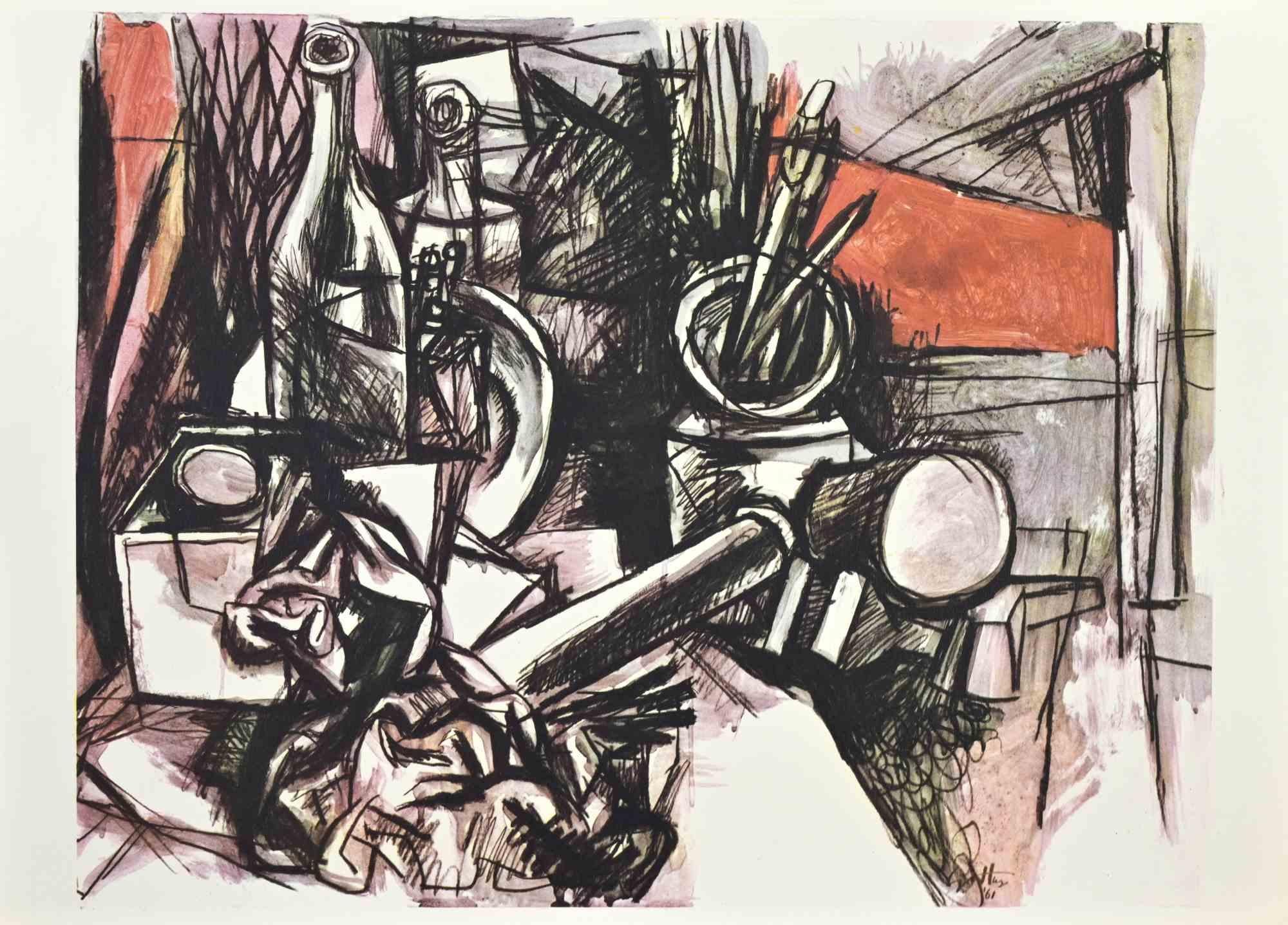 Objetos en el estudio - Fototipo según Renato Guttuso - 1961
