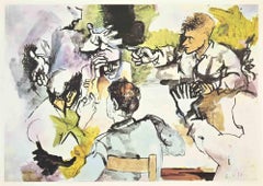Political Discussion - offset after Renato Guttuso - 1957