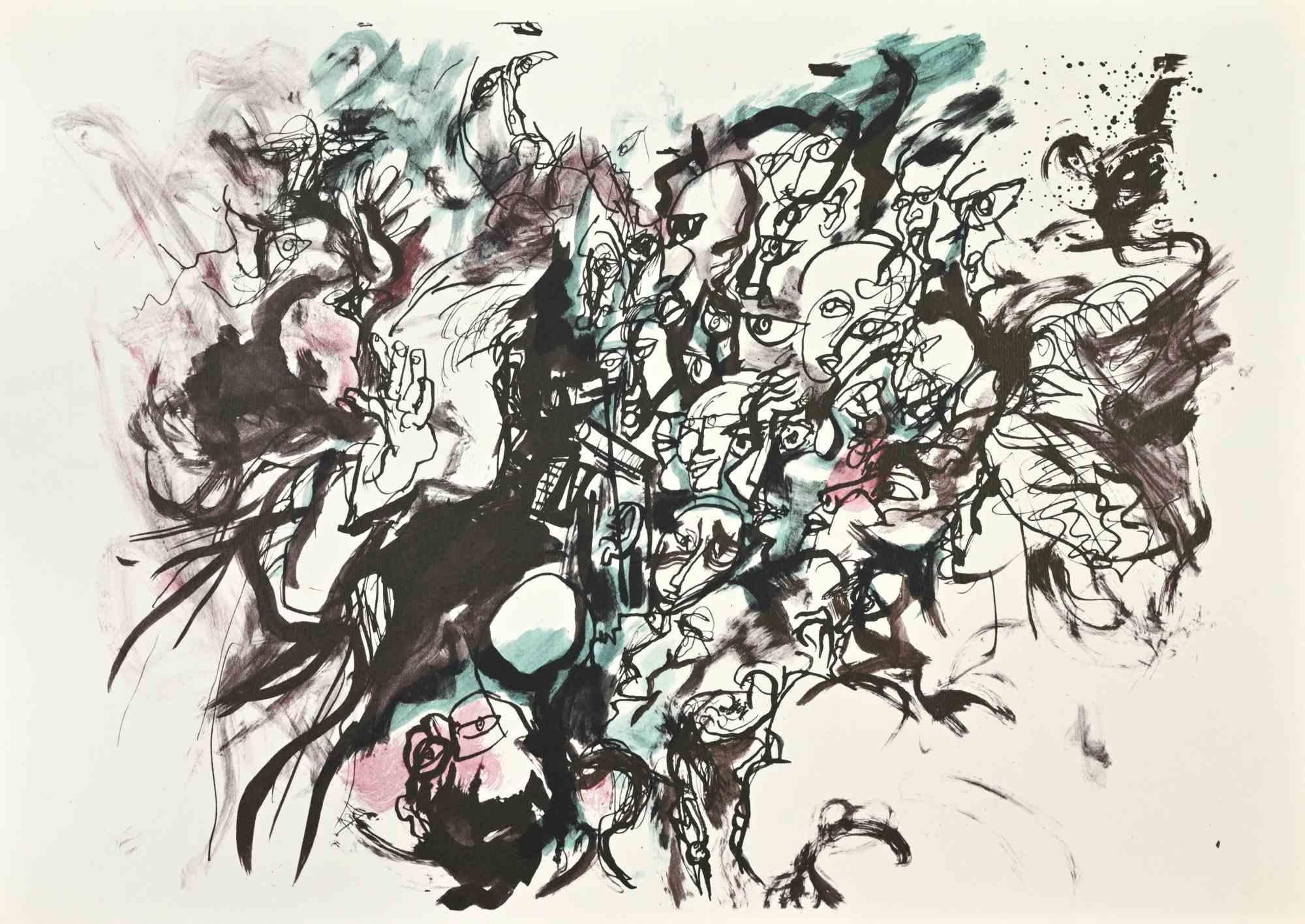 Rally es una obra de arte realizada por el artista italiano Renato Guttuso (Bagheria, 1911 - Roma, 1987) en 1961.

Impresión fotográfica.. 

Buen estado.

Título en italiano en el reverso "Comizio".

No firmado.

Guttuso es una figura clave del
