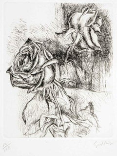 Rose - Gravure de Renato Guttuso - 1964