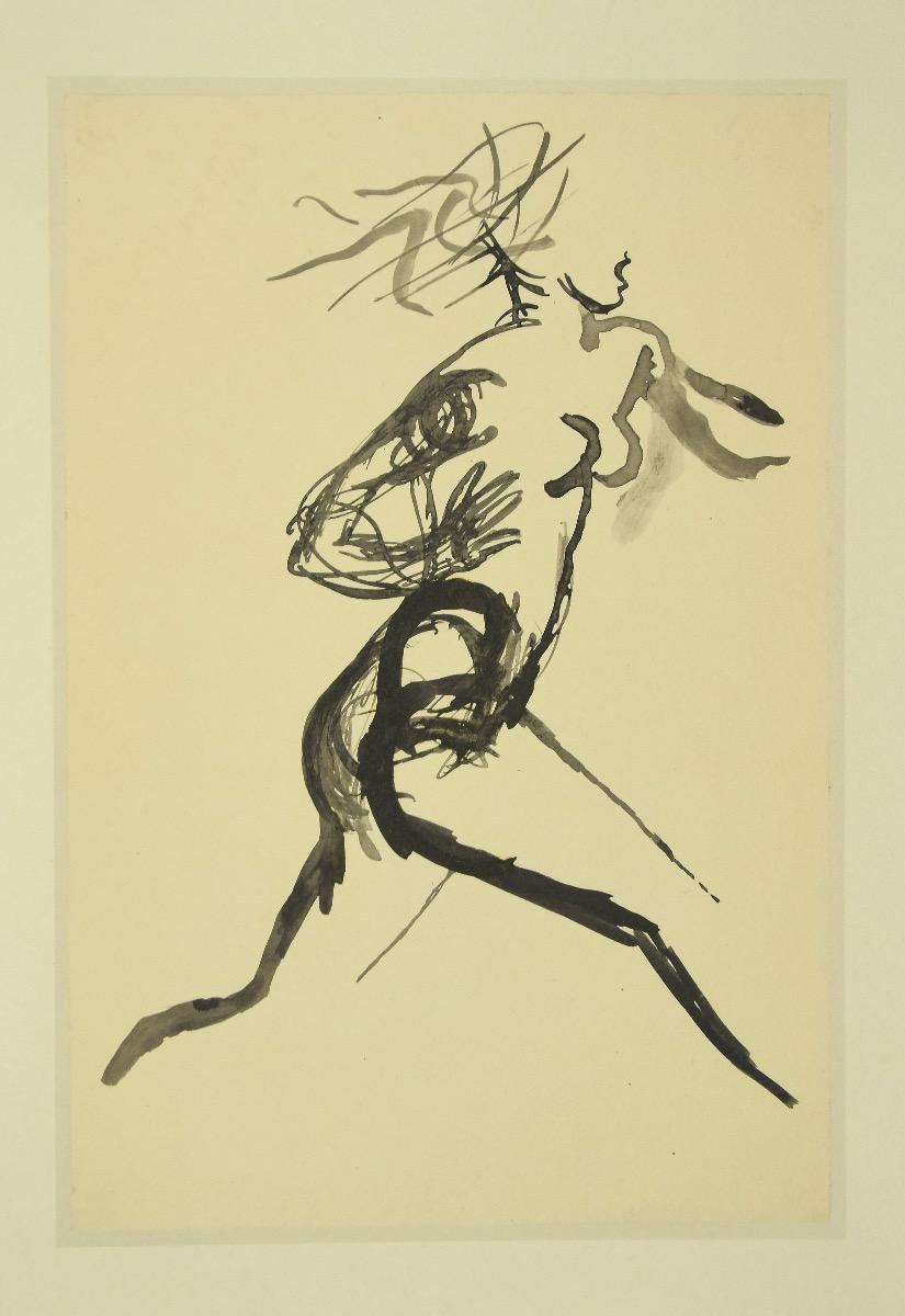 Running Woman - Vintage Offset Print after Renato Guttuso - 1980s