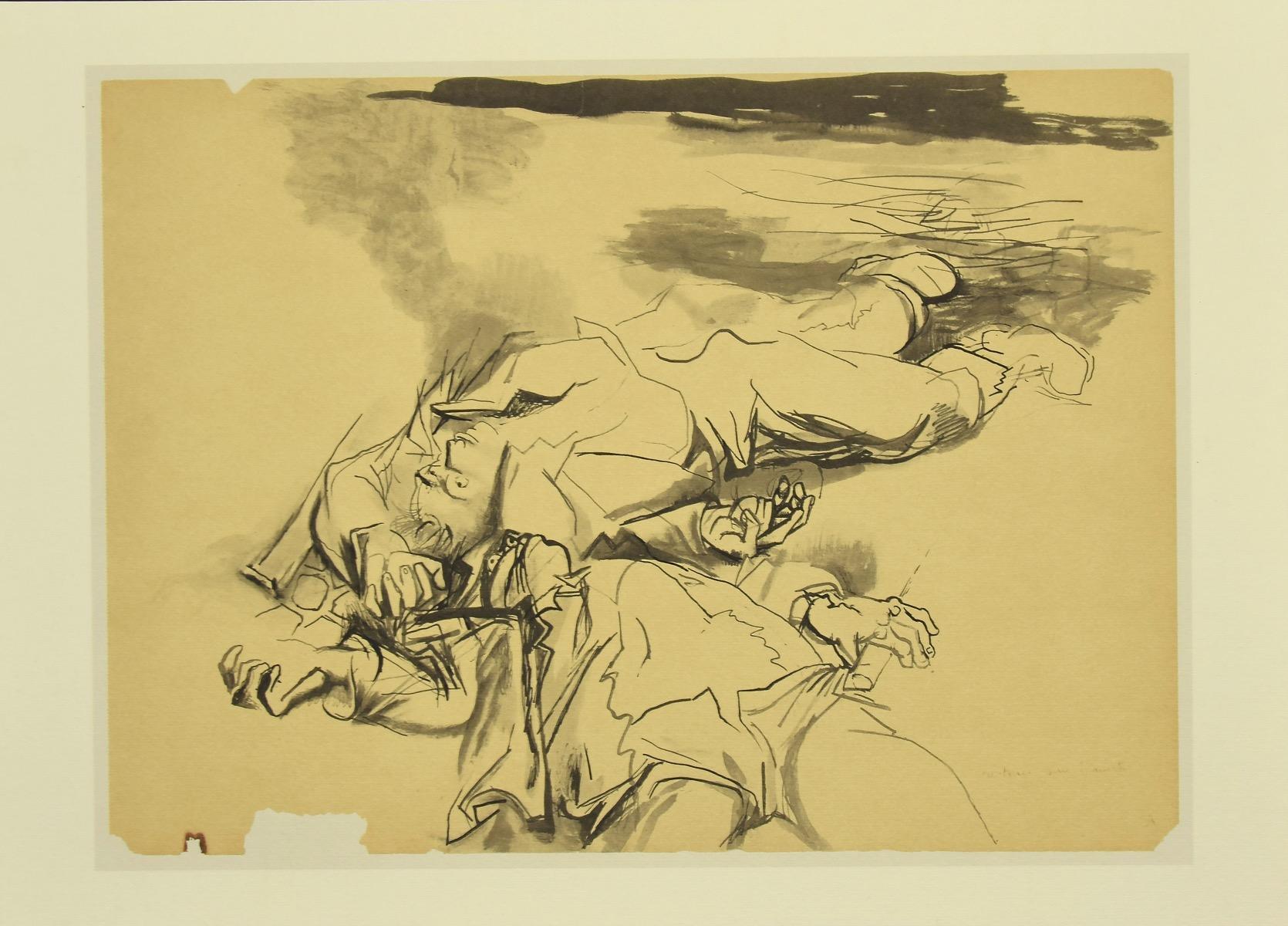 Die Abbildung ist ein Offsetdruck nach einer Zeichnung des sizilianischen Künstlers Renato Guttuso aus den 1980er Jahren. 

Handsigniert am unteren rechten Rand.

Gute Bedingungen.

Renato Guttuso (Bagheria, Palermo 1912 - Rom, 1987) war ein