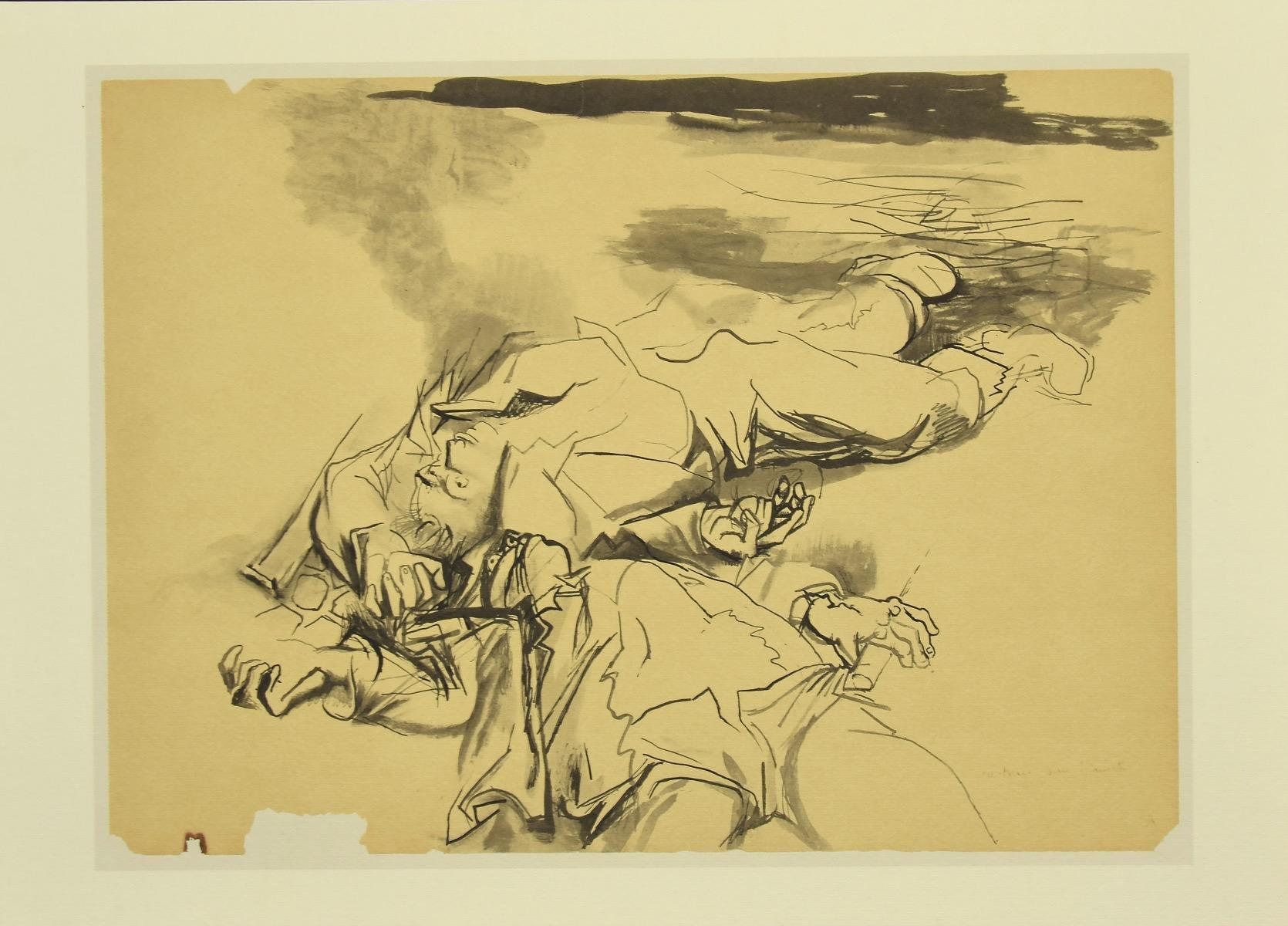 Figure is an offset print realized after a drawing by the Sicilian artist Renato Guttuso, 1980s. 

Hand signed on the lower right margin.

Good conditions.

Renato Guttuso (Bagheria, Palermo 1912 - Rome,1987) was a famous Italian painter of the 20th