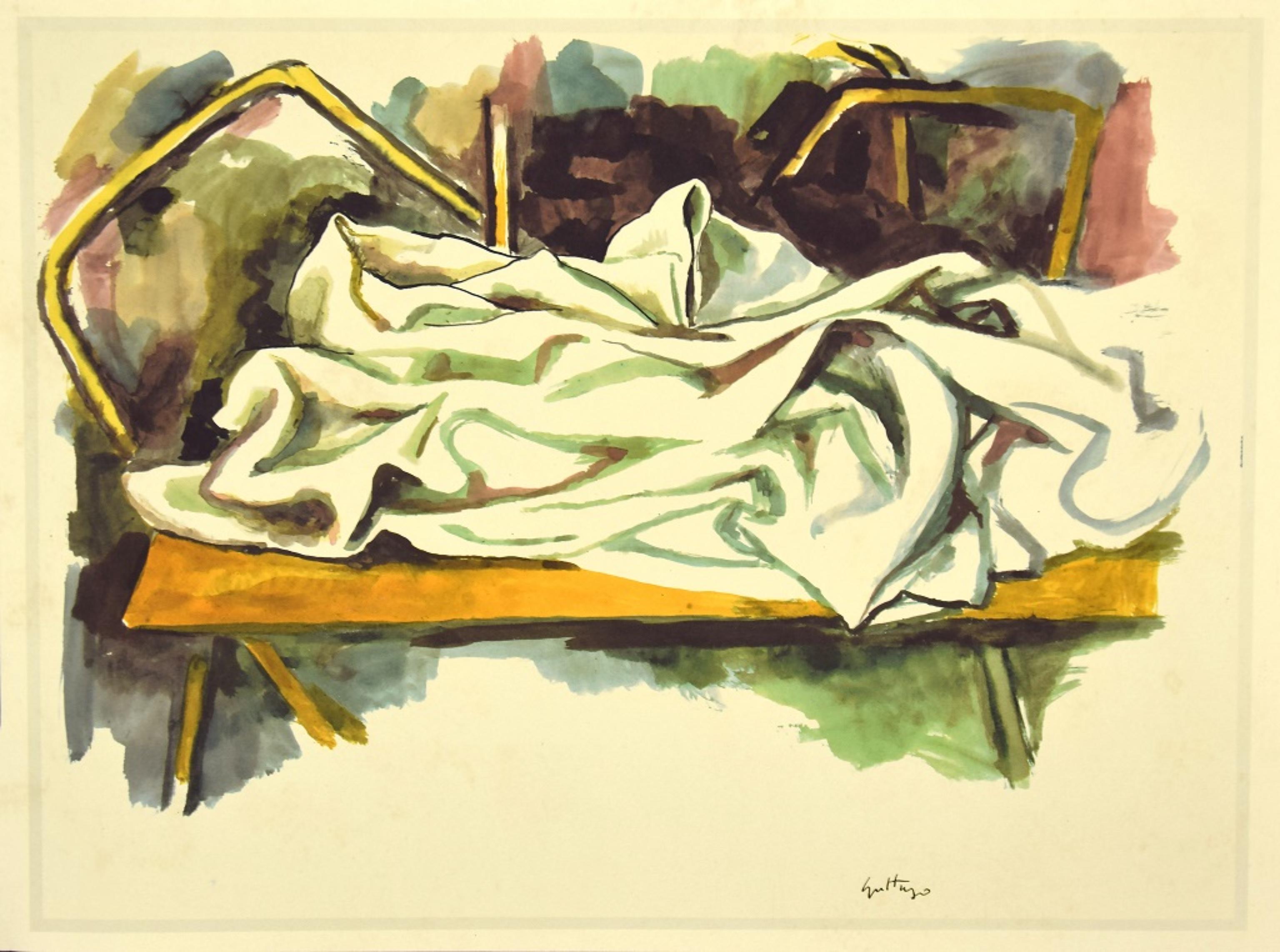 The Drape - Vintage Offset Print after Renato Guttuso - 1980s