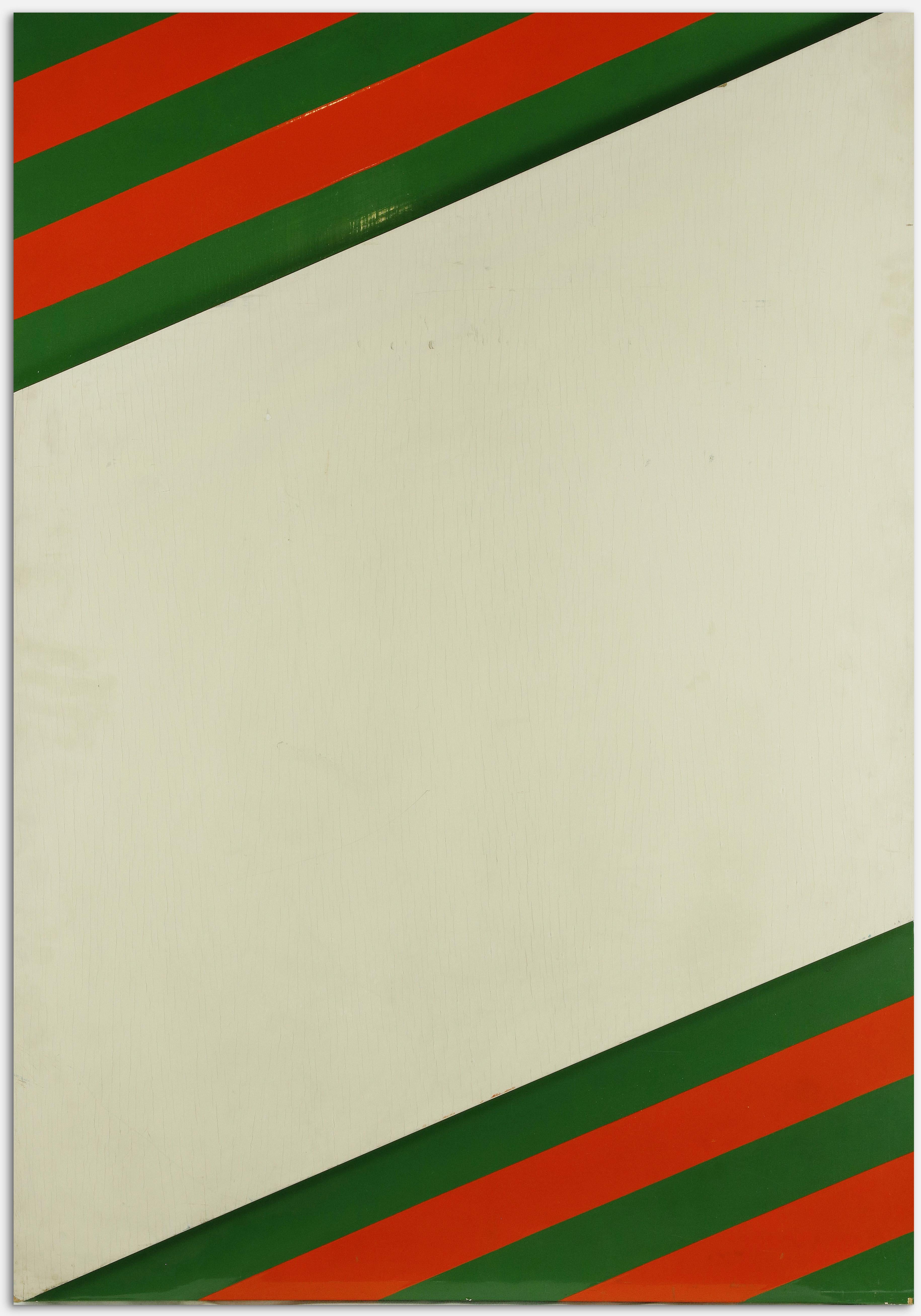 Untitled is a contemporary artwork realized by Renato Livi in 1971.

Mixed colored enamel on board.


