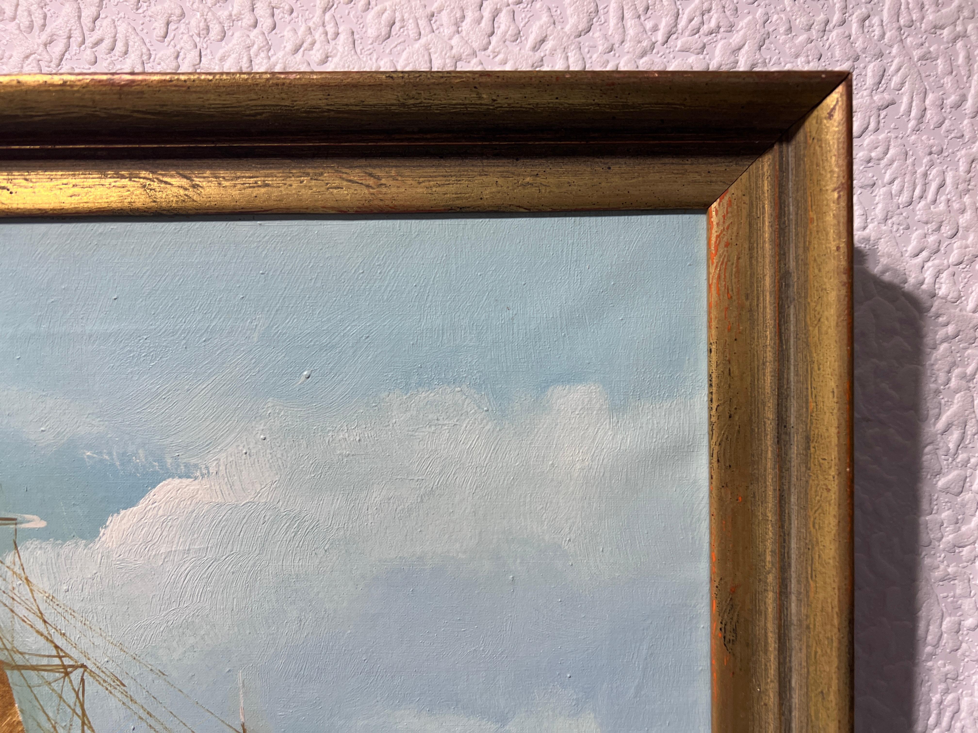 Grande peinture à l'huile sur toile Clipper ship de l'artiste italien Renato Longanesi répertorié en vente 3