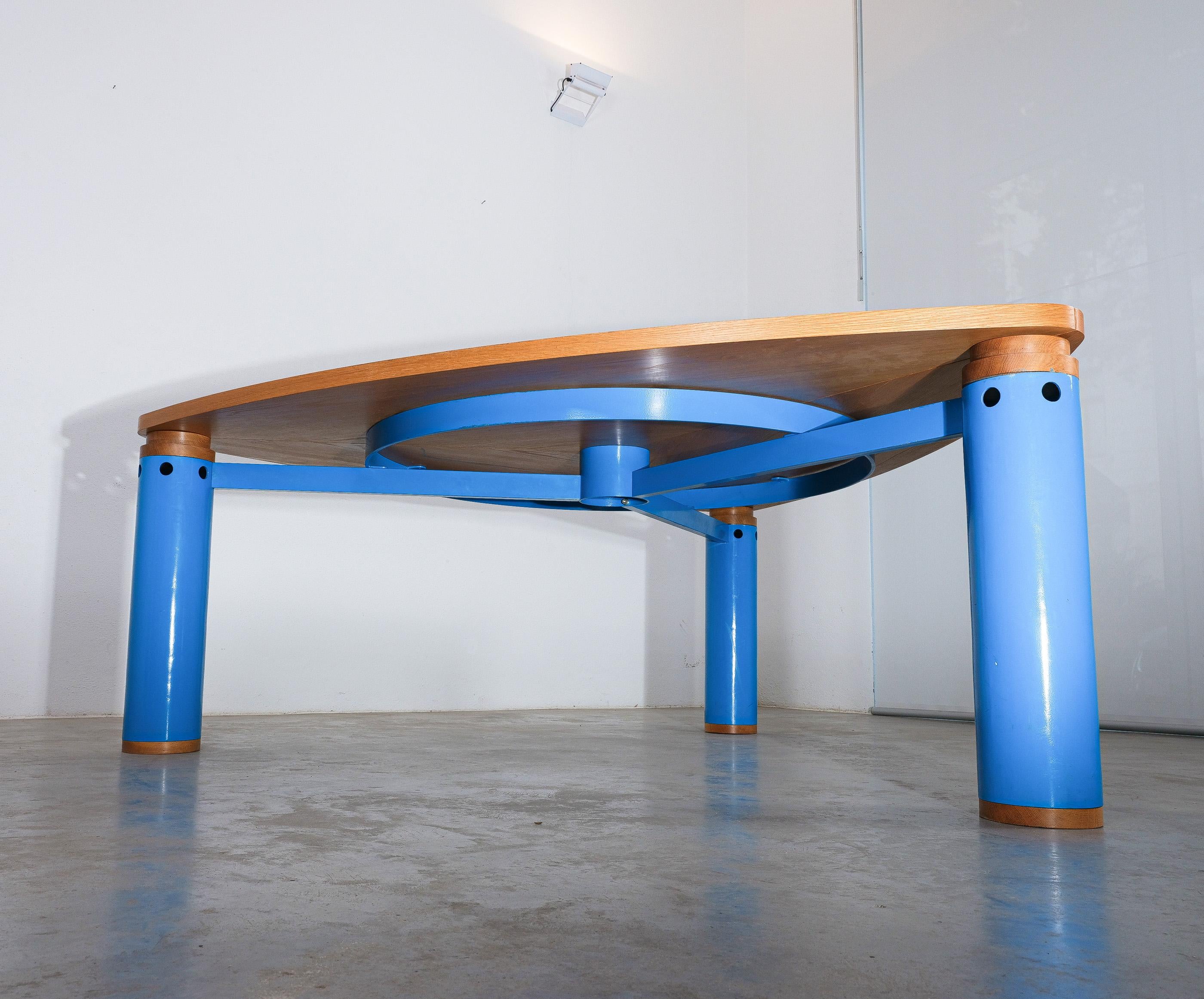 Late 20th Century Renato Mandurini Very Large Dining Table Post-Modern, 1980 For Sale