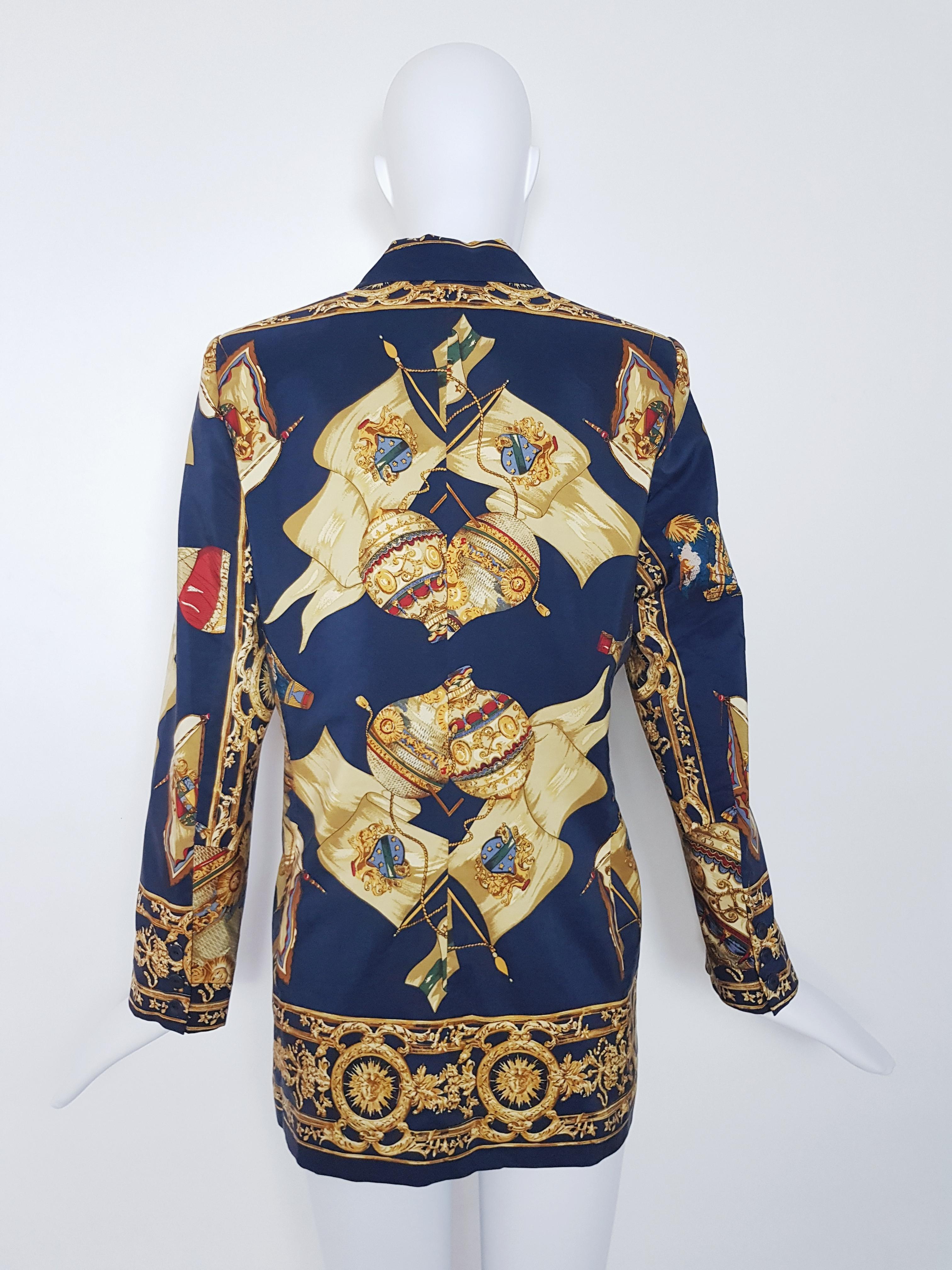 RENATO NUCCI vintage baroque silk Blazer, c. 90s For Sale at 1stDibs