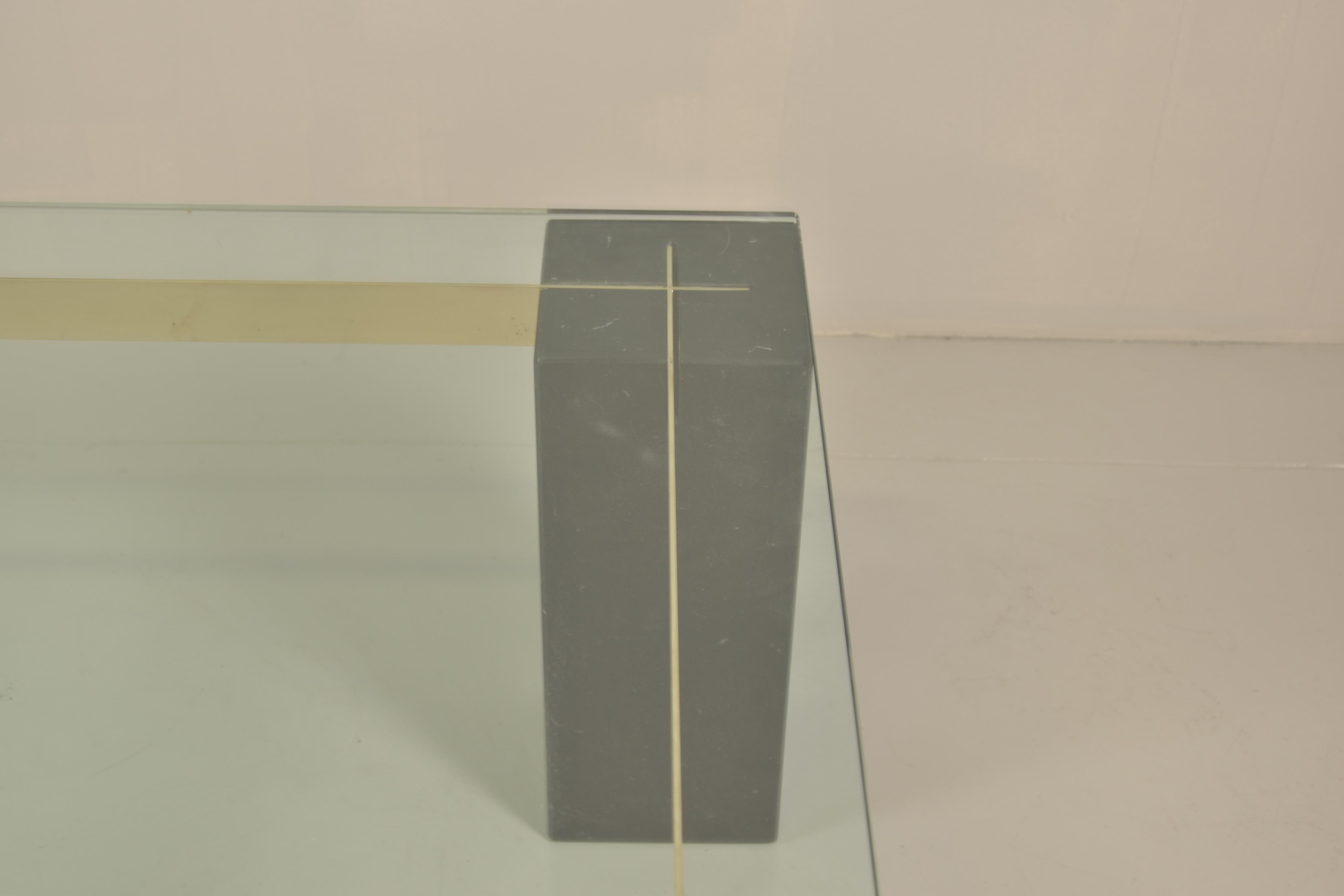 Renato Polidori for Skipper Rare Glass and Marble Coffee Table For Sale 10