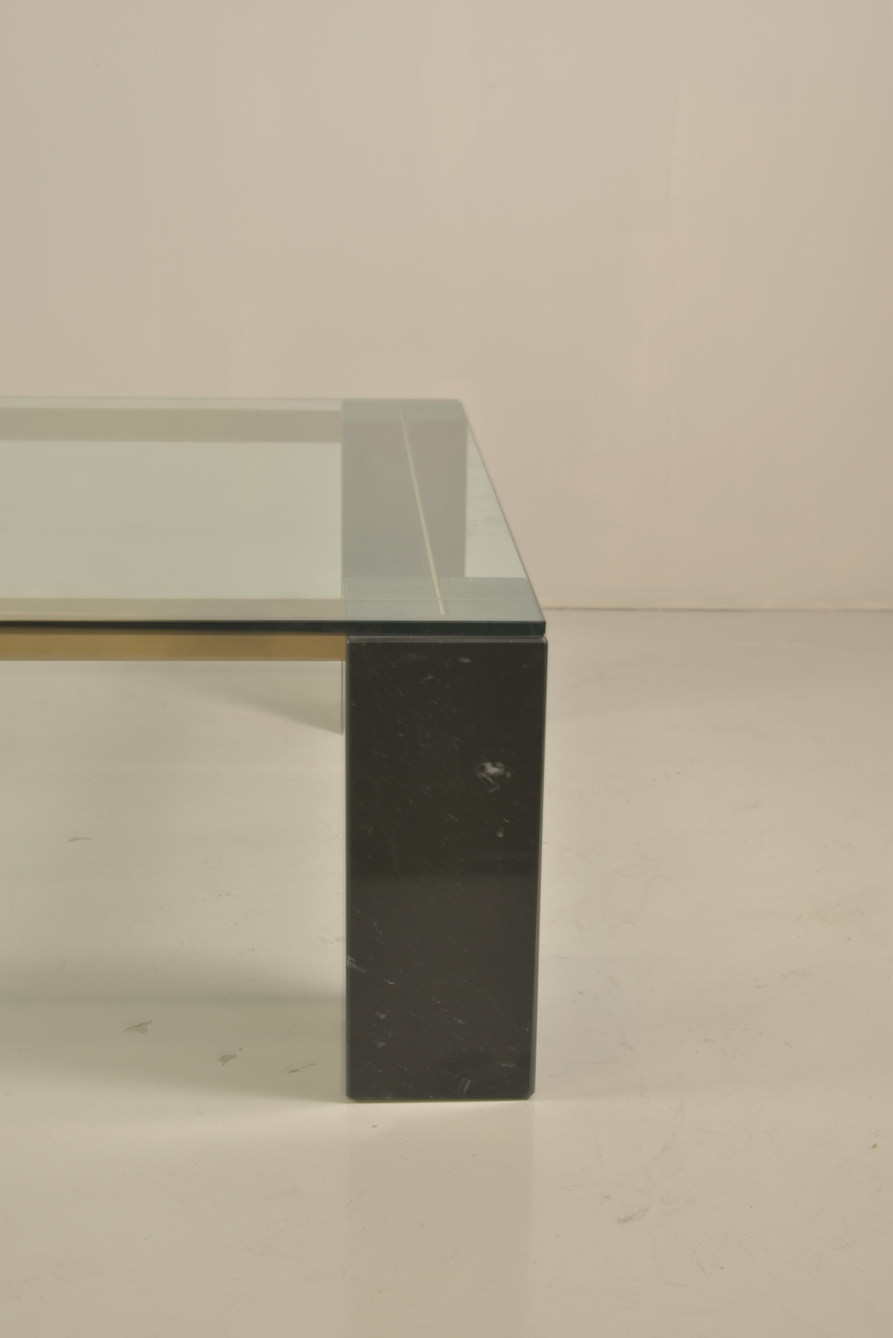 Renato Polidori for Skipper Rare Glass and Marble Coffee Table For Sale 3