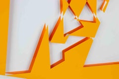 7517 Obra de técnica mixta, estilo abstracto, firmada, 1975, enmarcada