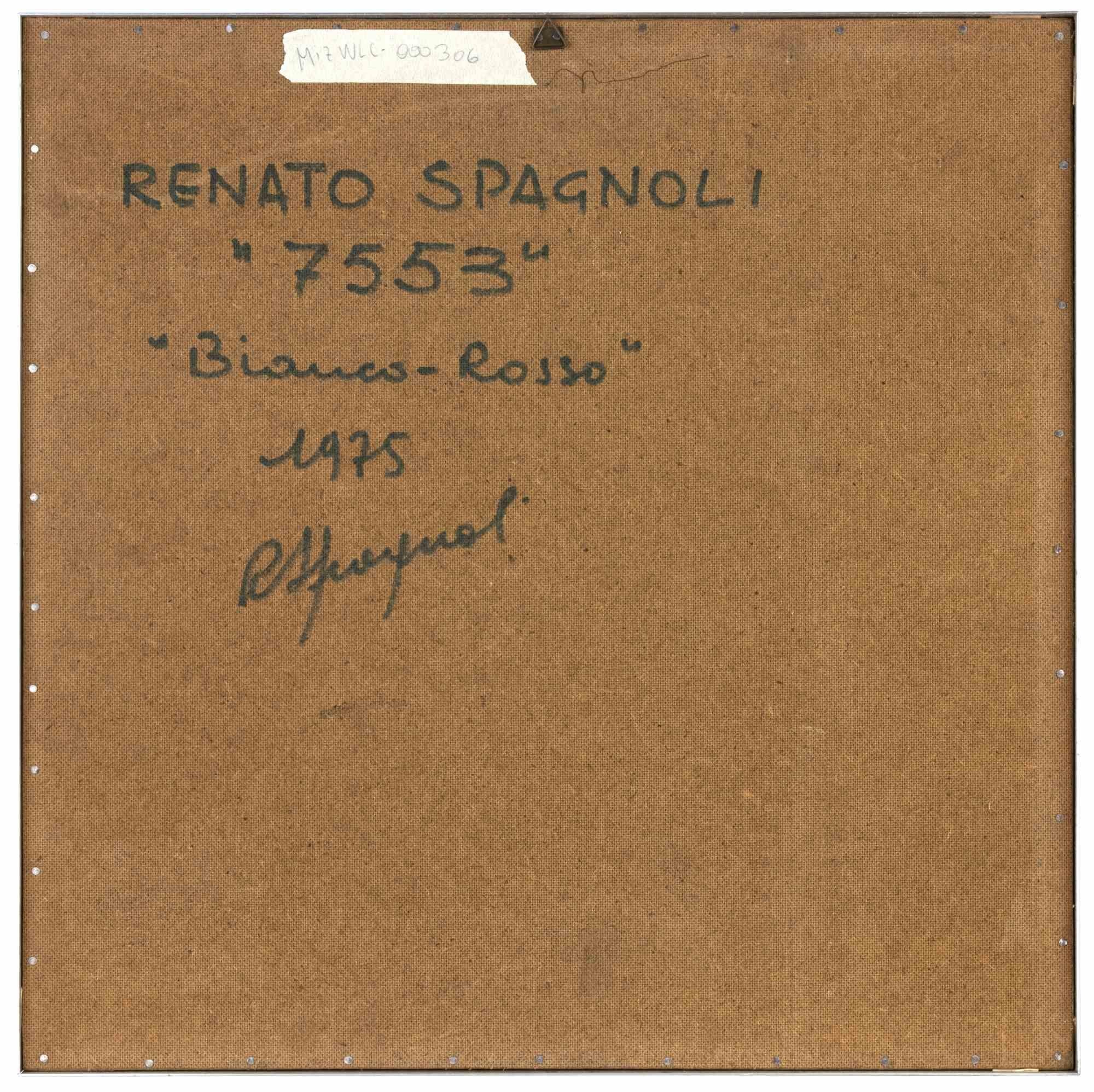 Weiß-Weiß-Rot - 7553 - Mixed Media von Renato Spagnoli - 1975 im Angebot 1